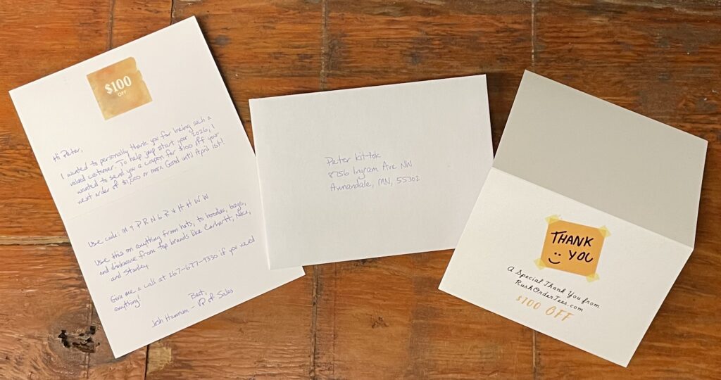 Scribe handwritten Mail Piece